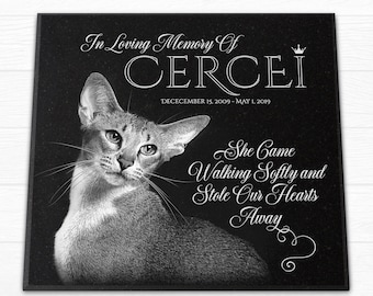 Personalized 12x12 Pet Monument | Pet Headstone Engraved on Granite