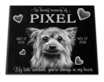 Pet Grave Marker 12x10, Pet Memorial Stone Engraved on Granite