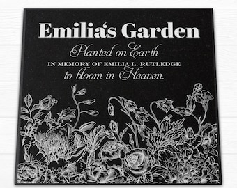 Personalized Garden Memorial Stone, engraved on Granite
