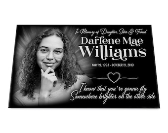 Grave Marker 16x10x1&quot; Temporary or Permanent, Personalized