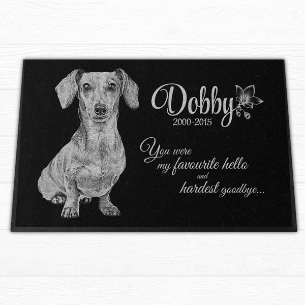 Personalized 18x12 Pet Headstone | Pet Memorial Stone Engraved on Granite