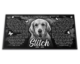 Personalized 20x10 Pet Memorial Stone | Grave Marker