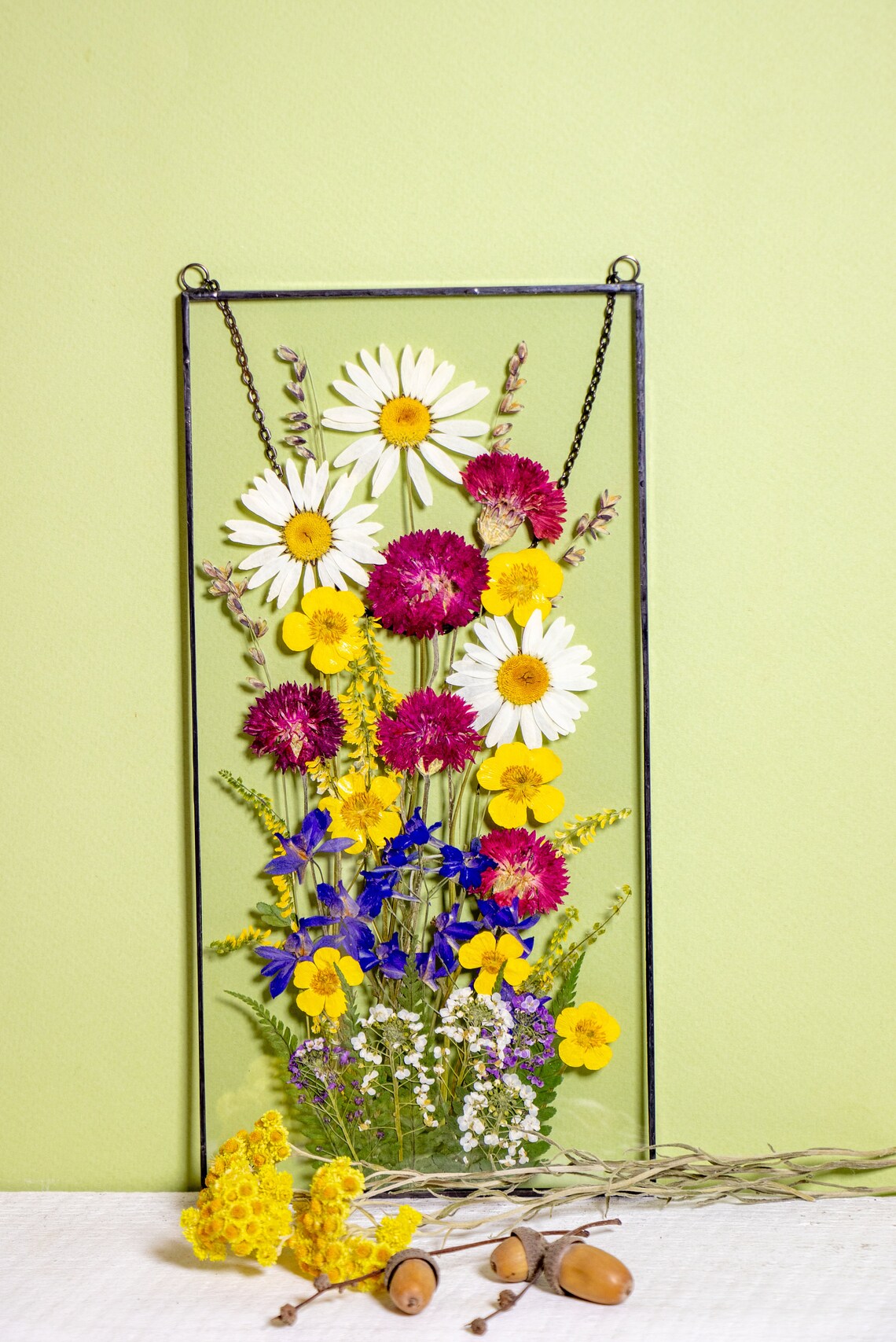 Pressed Flower Frame Pressed Flower Art Flower Frame Etsy