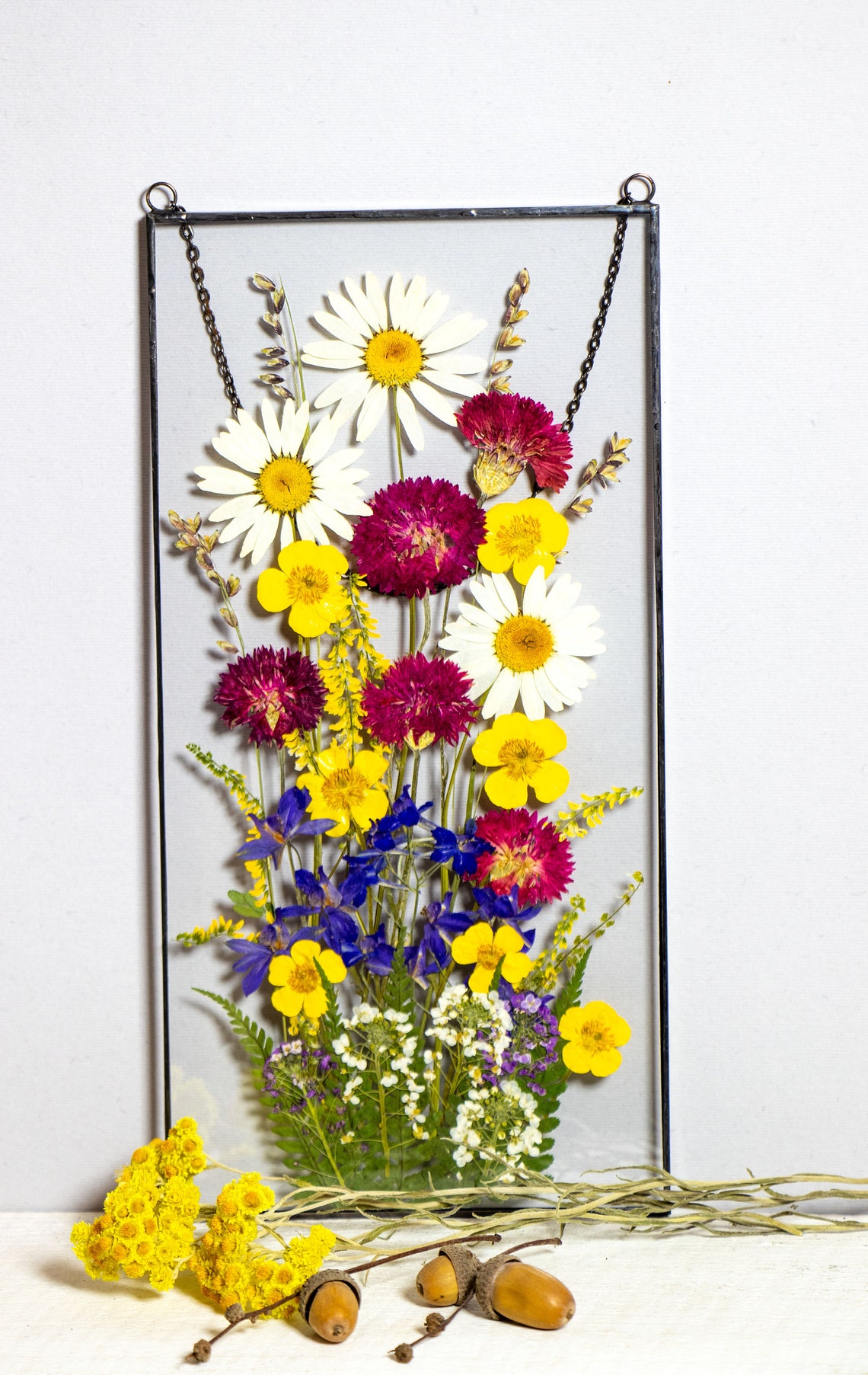 Pressed Flower Frame Pressed Flower Art Flower Frame Etsy