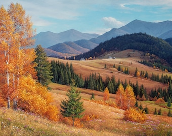 Original Ölgemälde auf Leinwand, Ölgemälde Landschaft, Ölgemälde Original Landschaft Ölgemälde Berg Gemälde Realismus Gemälde