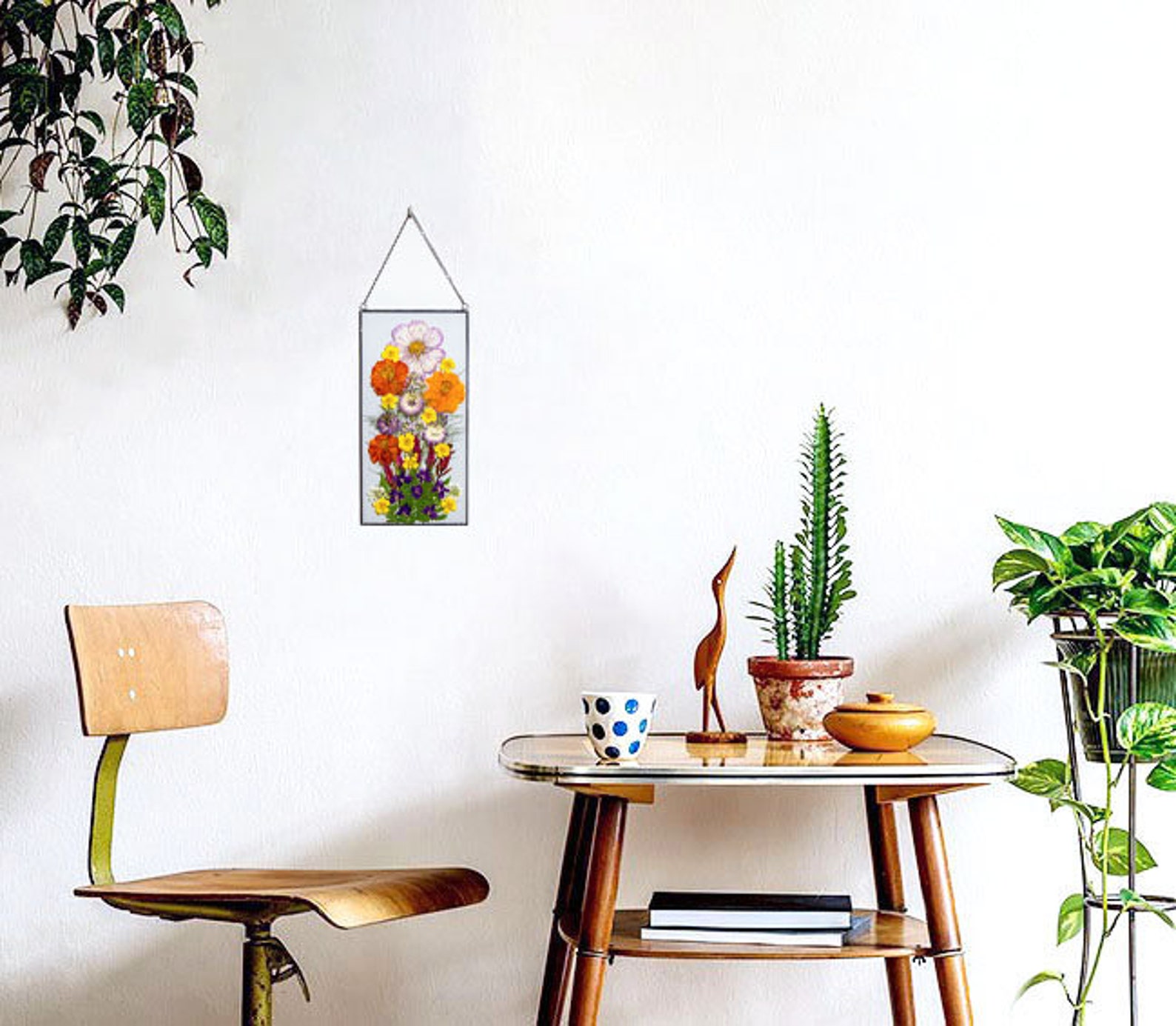 Pressed Flower Frame Framed Pressed Flowers Decor. Handmade Etsy