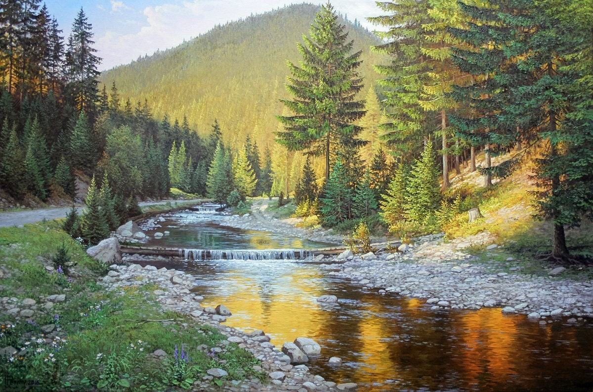 Handmade Classical Forestry Landscape Oil Paintings on Canvas - China Oil  Painting and Canvas price