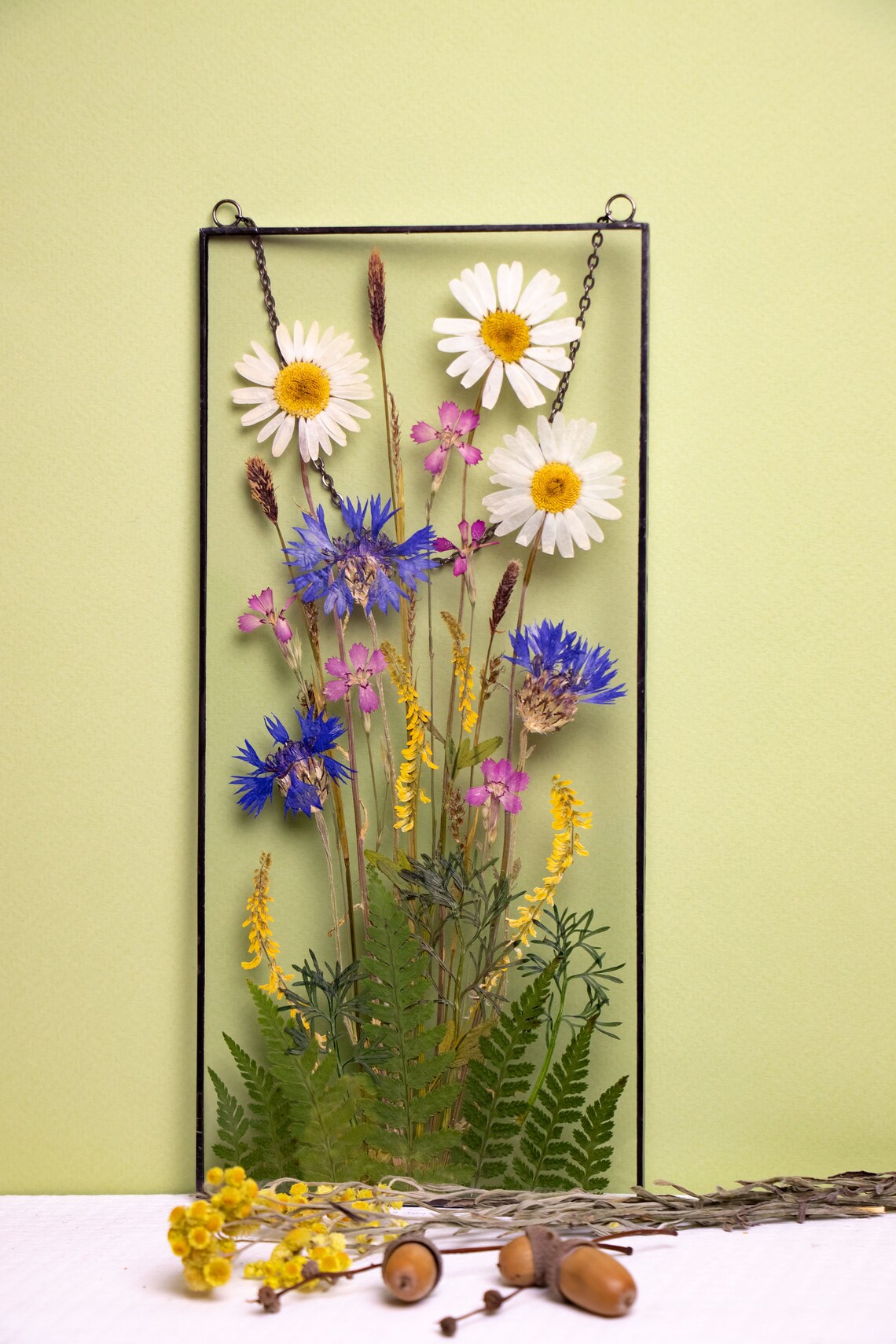 Pressed flowers framed Framed pressed flowers Real pressed Etsy