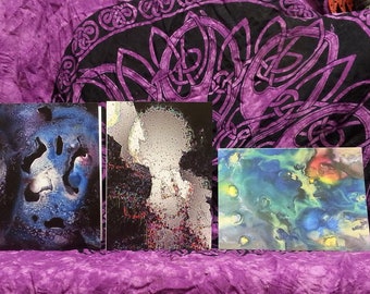 Cartões comemorativos, pacote de variedades nº 1, 3pk, 5x7, cartões de nota, arte original e exclusiva, cartolina branca, envelopes brancos