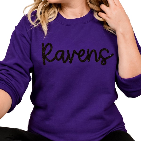Ravens Glitter Tee / Cute Baltimore Shirt / Ravens Gameday Apparel