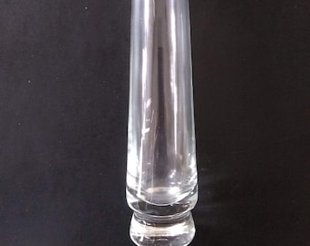 Vintage clear glass bud vase
