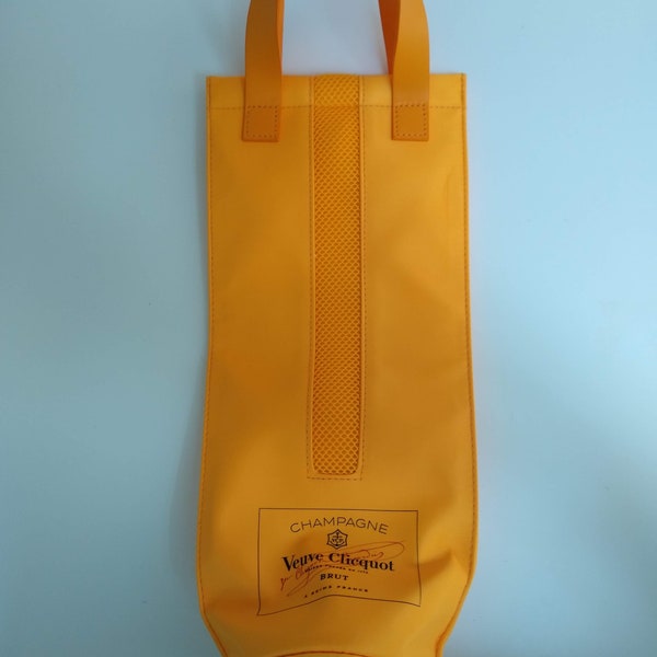 Vintage Veuve Clicquot Insulated Wine Tote, Bottle Caddy, Champagne Carrier, Waterproof Bag with Handles