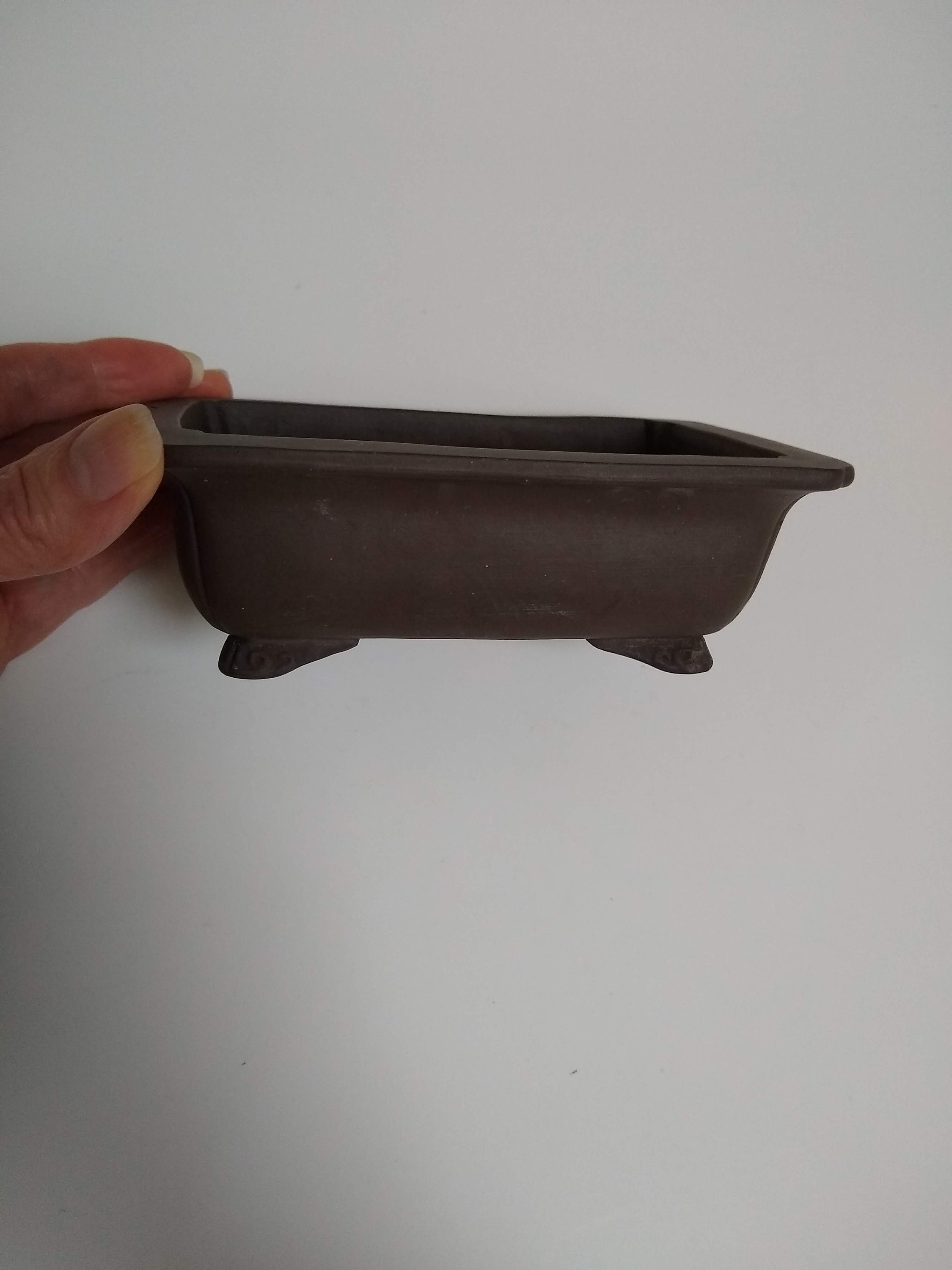 Dark Red Round Chinese Yixing Zisha Mame Bonsai Pot 2.25''x2.25''x1