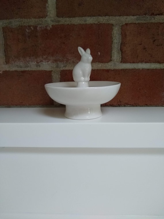 Ceramic Bunny Rabbit Theme Porcelain Ring, Jewelry