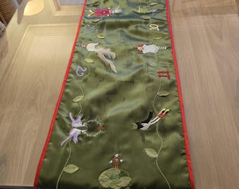 Vintage Department 56 Patience Brewster Krinkles 12 Days of Christmas Table Runner, 70" Holiday Table Runner