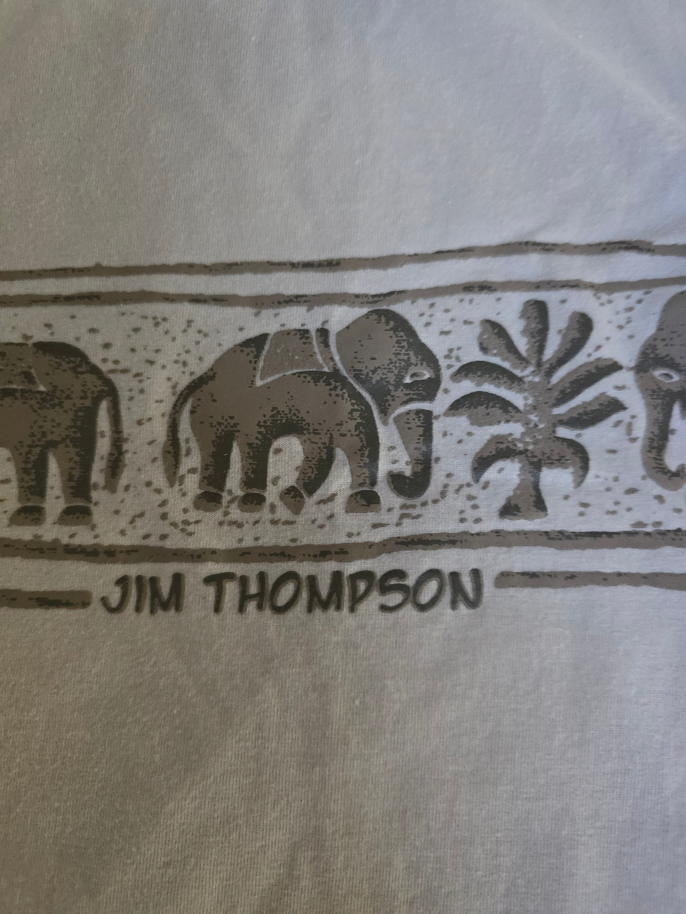 Vintage Jim Thompson T Shirt, Elephant Art T Shirt, Size M, Like