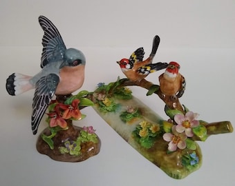 Vintage Porcelain Blue Jay Bird Figurine by Andrea by Sadek Made