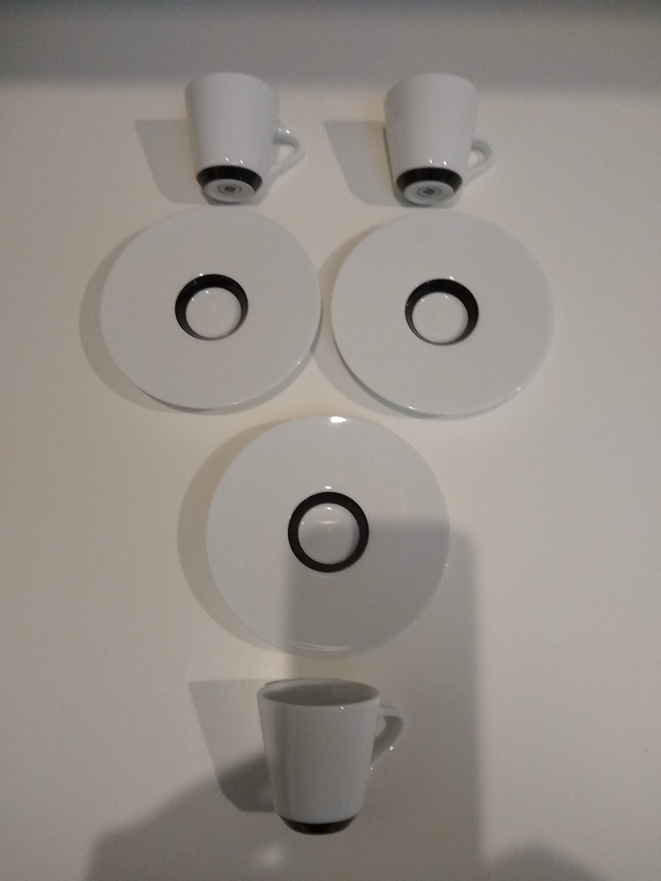 Nespresso Set of 3 Ceramic Espresso Cups and Saucers by Andree Etsy