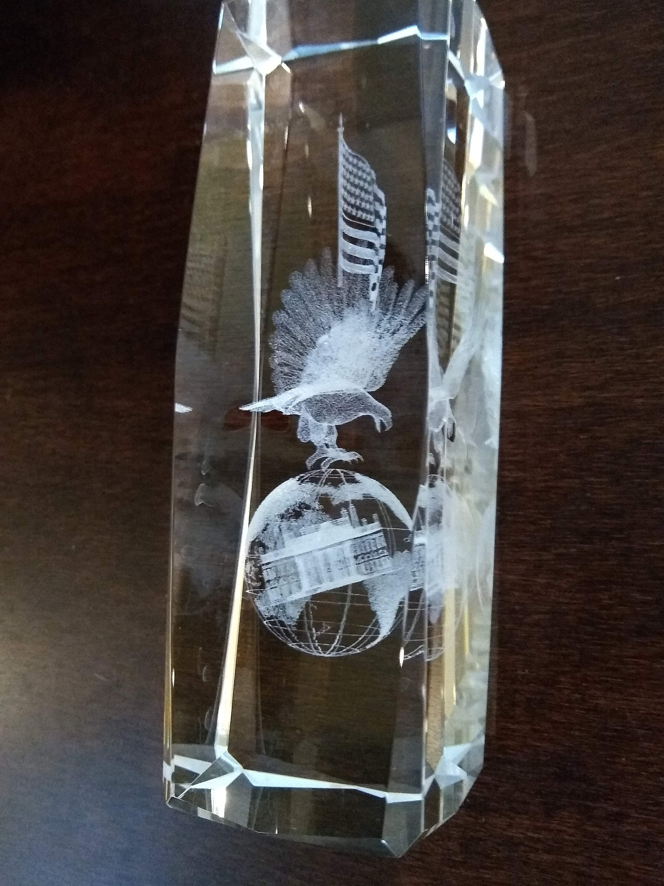 Home & Living Office Vintage Colored Laser Cut Angel Crystal Cube