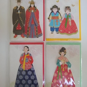 Vintage Korean Hand Made 3D Greeting Card with Envelope  -  SOLD INDIVIDUALLY - Korean Fashion Cards