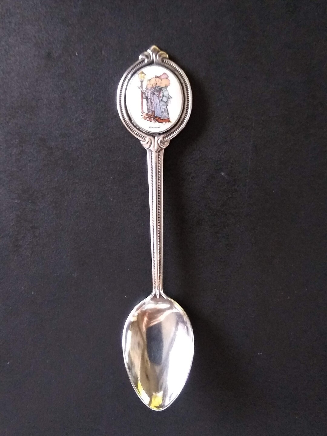 HUMMEL COLLECTOR SPOON, Four Boys, Carolers, Singing, Silverplate