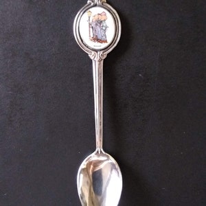 HUMMEL COLLECTOR SPOON, Four Boys, Carolers, Singing, Silverplate Enamel Hummel Spoons. VIntage 1988