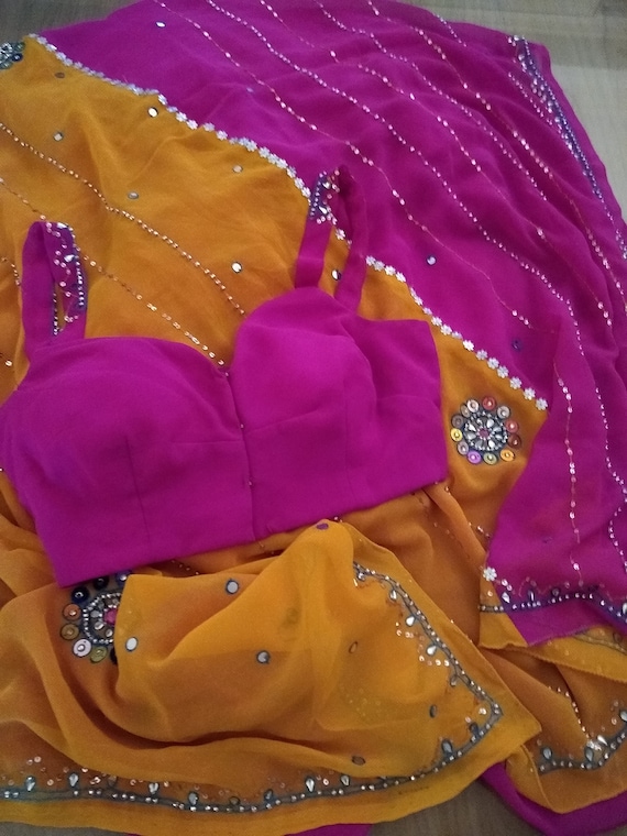 Indian Vintage Heavy Brown Dupatta Velvet Long Stole Hand Embroidered Scarves Golden Border Veil Hijab main image 0