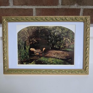 Small Gold Gilt Framed Reproduction of OPHELIA by John Everett Millais