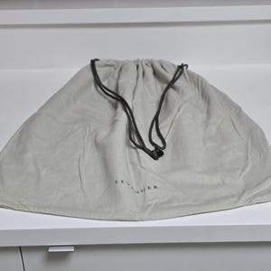 Vintage Flannel Drawstring Bag, Levenger, 24&quot; square