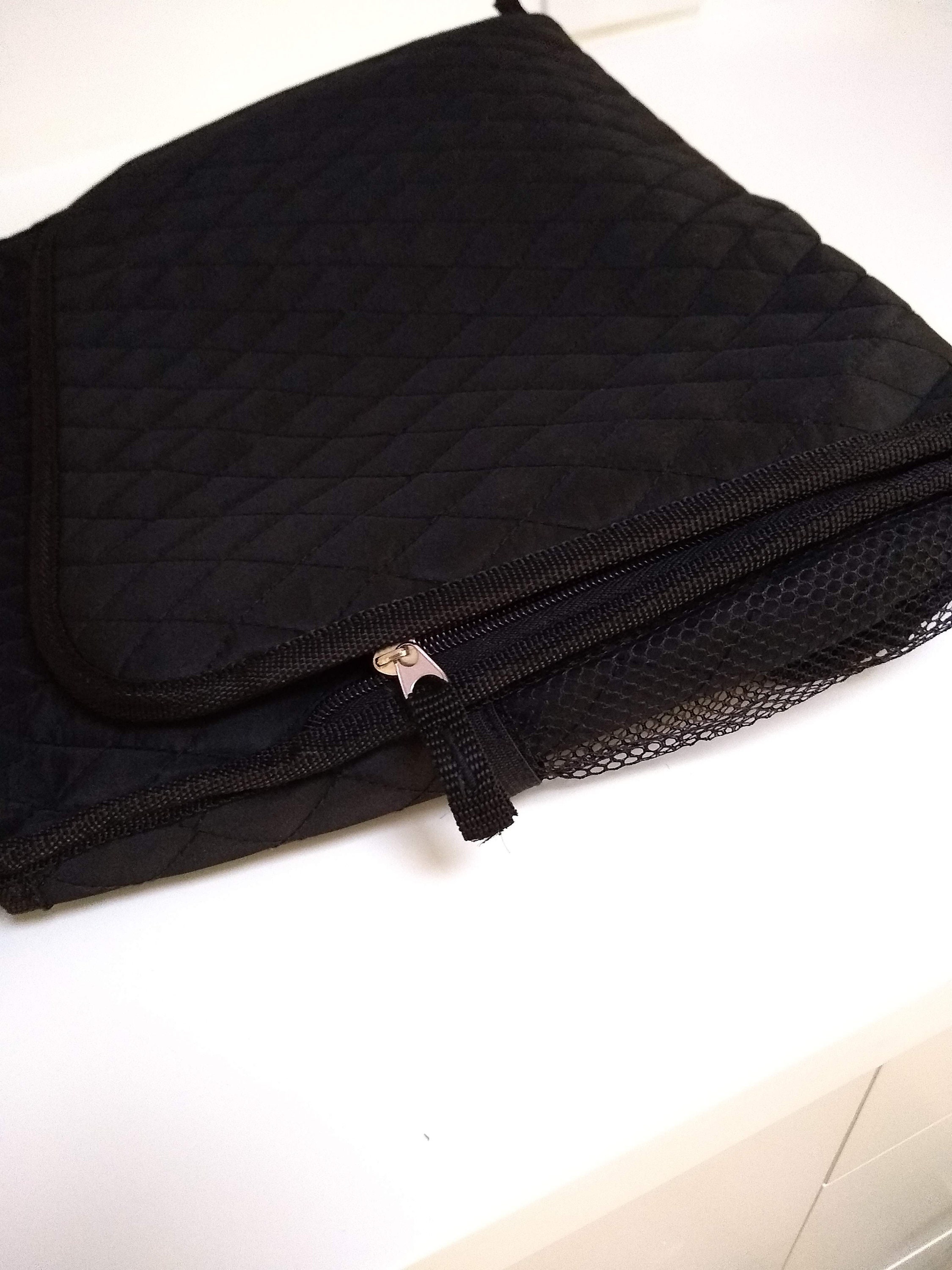 Versatile Black Quilted Diaper Bag Travel Bag With Removable Washable Changing Pad Bottle Holder Lots of Compartments and Accessories Etsy Canada