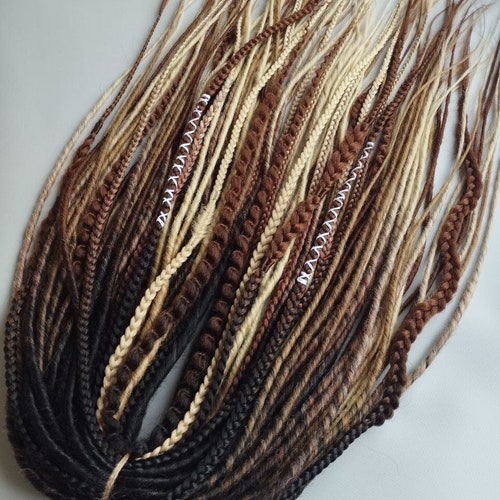 Synthetic Dreads Extensions/double Ended Dreadlocks/brown Etsy