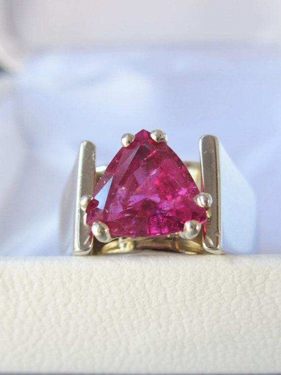 PINK TOURMALINE RING // Tourmaline Ring // 14K Whi