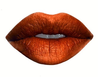 Ich bin Leidenschaftlicher Luxuriöser Satin Lippenstift - Gebrannter Orange Schimmer - Vintage Inspiriert
