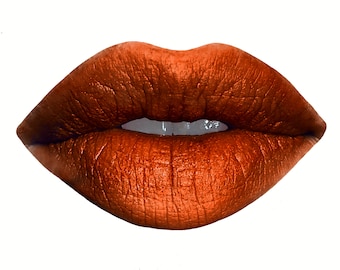 I am Passionate Luxury Satin Lipstick - Burnt Orange Shimmer - Vintage Inspired