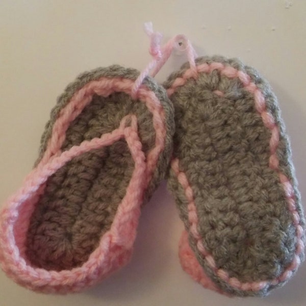 Crocheted Baby Flip Flop Sandals