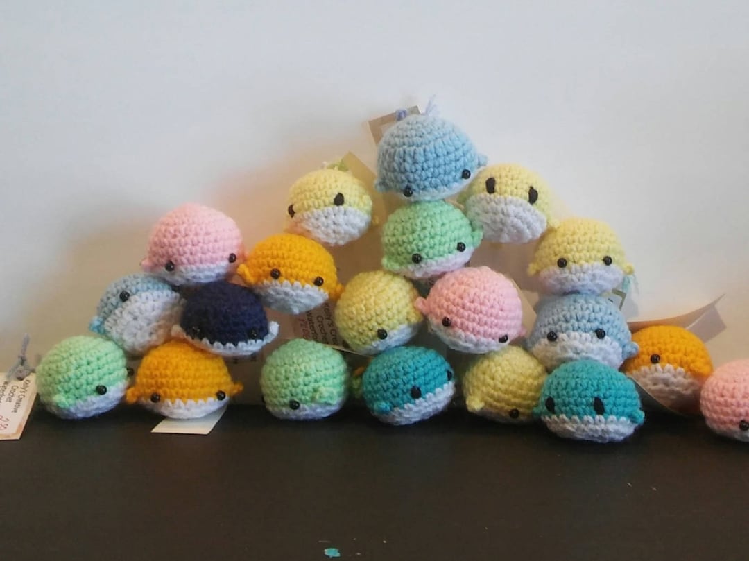 Crocheted Kawaii Stuffed Toy Whale - Etsy