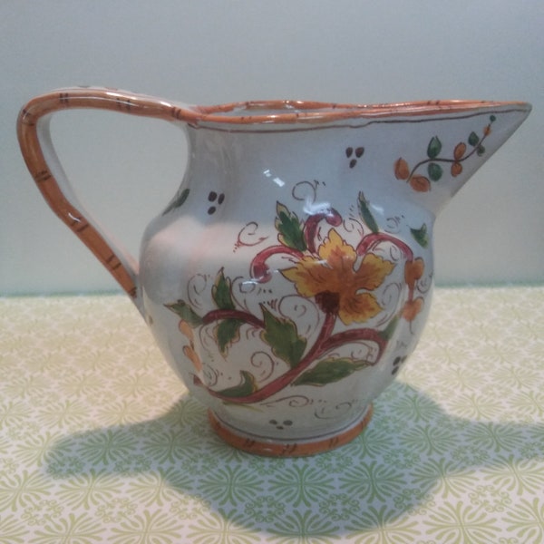 Vintage Hand painted Italian creamer/ pitcher