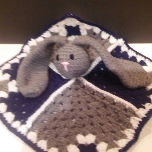 Baby Bunny Lovey/Lovie II 7 color options II#7, Navy, gray