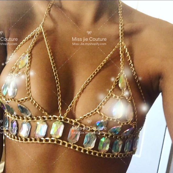 chain bralette festival