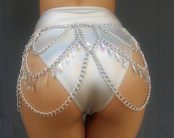 Chain skirt, rave bottom, Festival outfit, body chainEDC outfit