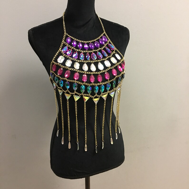 50 off Chain Crop Top Body Chain Chain Top Etsy