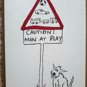 HOMMES EN JEU salutations Card-animal carte-drôle. Fête des pères, Anniversaire des hommes, Retraite