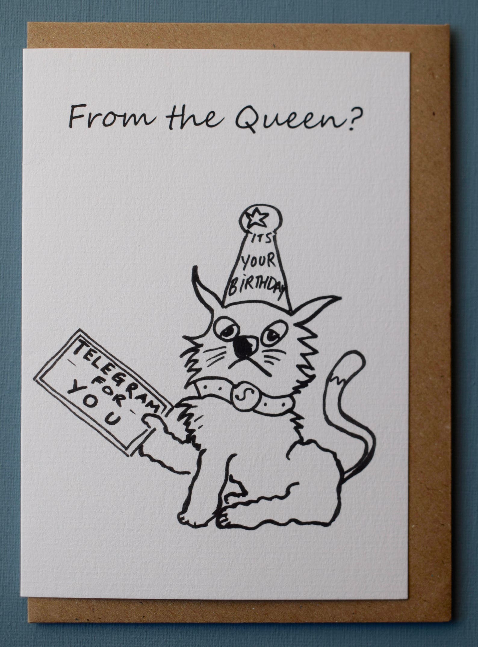 TELEGRAM FROM the QUEEN greetings Card Animal Card-funny - Etsy UK