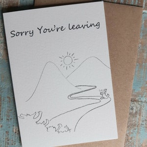 LEAVING CARD GOODBYE Hund-Grüße Karte-Tier-Karte-lustig -sorry Sie verlassen