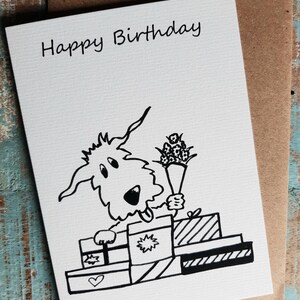TARJETA DE FELIZ CUMPLEAÑOS - Tarjeta de felicitación-tarjeta de animal- -perro -divertido -Cumpleaños -Presente-Paquete