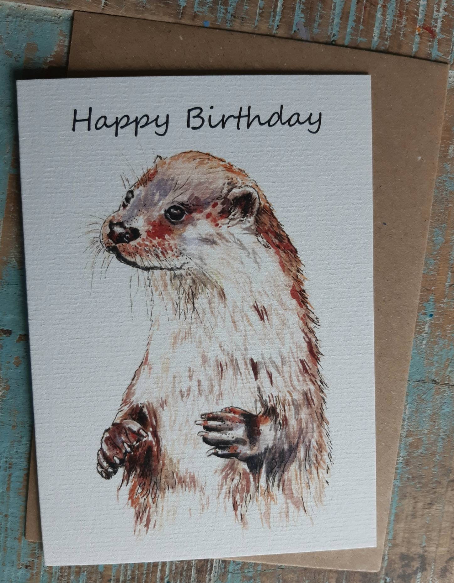 Joyeux Anniversaire Otter Carte De Vœux Tarka Nature Otter Etsy France