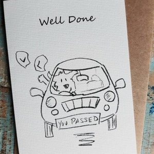 RIJEXAMEN GESLAAGD groeten Kaart-dierkaart- -hond -grappig -gefeliciteerd dat je geslaagd bent