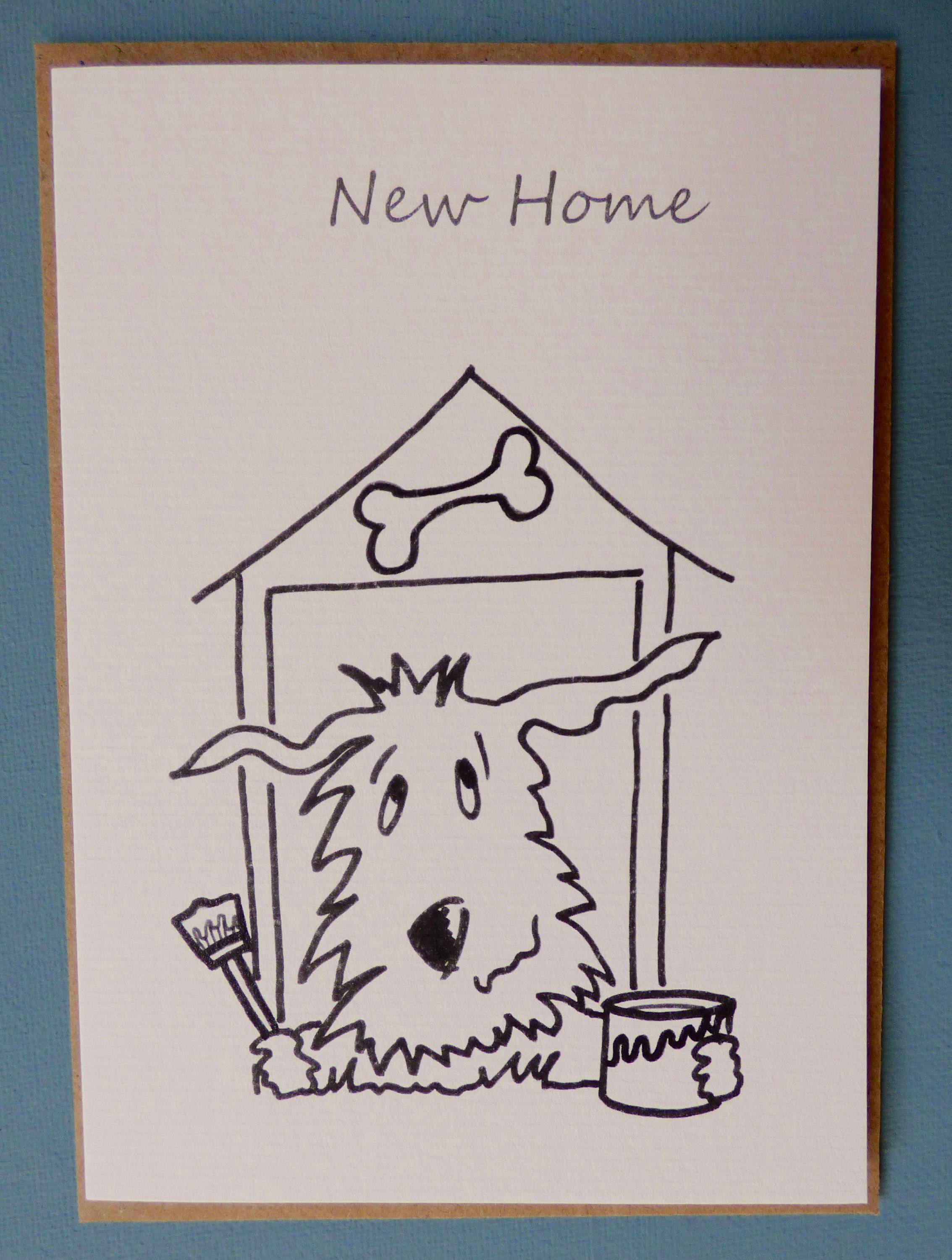 NEW HOME DOG Greetings Cardanimal Cardfunny new Home Etsy UK