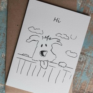 SALUT !- salutations Carte-animal carte- -chien -drôle -bonjour