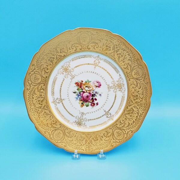 Gold Gilded Dinner Plate Etsy